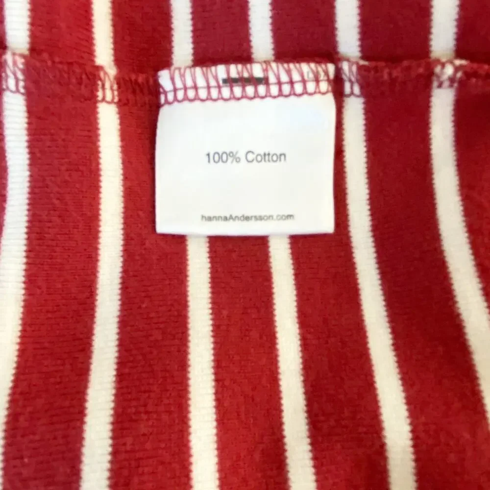 Hanna Andersson Dress 130 cm (8) Red White Stripes
